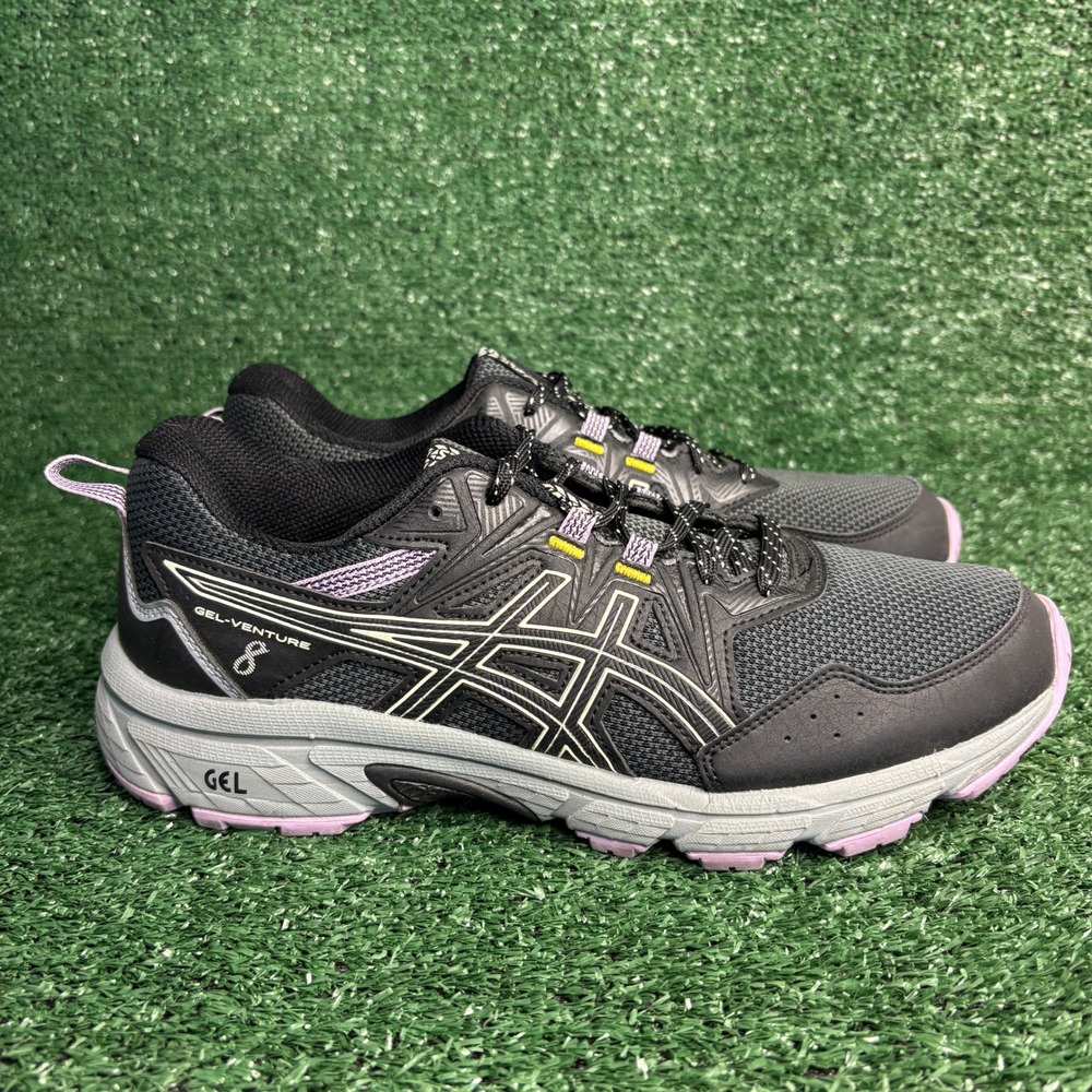 Asics Gel-Venture 8 Trail Running Athletic Outdoor Sneaker Black Womens 11 Wide